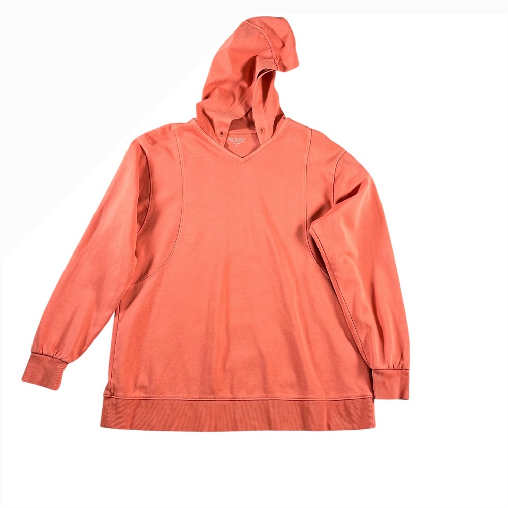 Athleta Womens Sundown Hoodie Sweatshirt Peach Orange Size Small‎